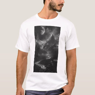 Realistic Mountain Wilderness Photo T-Shirt