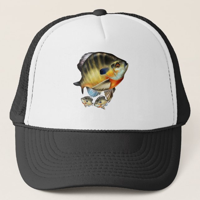 Realistic painting of a Bluegill Trucker Hat (Front)