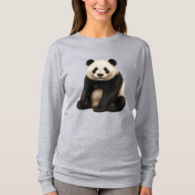 Realistic Panda Charm T-Shirt (Front)