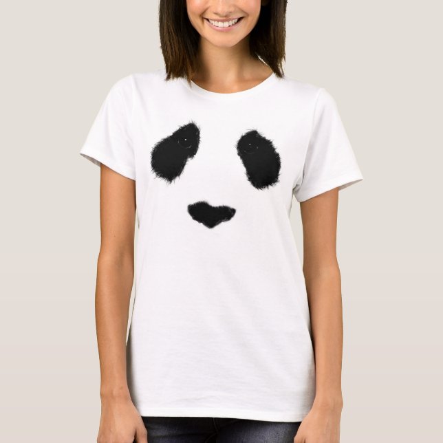 Realistic panda face tee (Front)