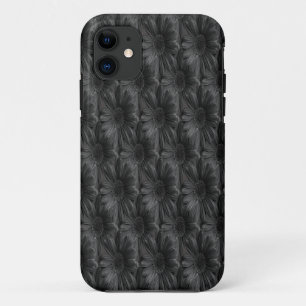 Realistic pattern of black chrysanthemums - Black Case-Mate iPhone Case