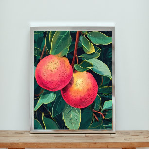 Realistic Pomegranate Painting Photo Print