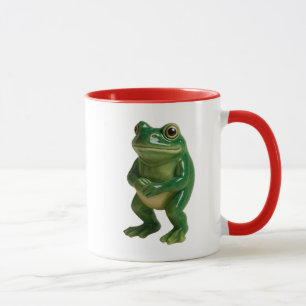 realistic porcelain frog mug