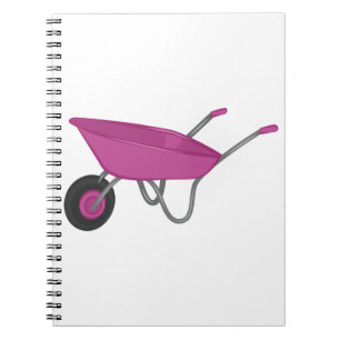 Realistic Purple Wheelbarrow Notebook