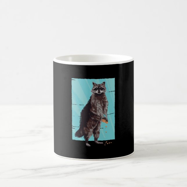 Realistic Racoon With Cookies Coffee Mug (Center)