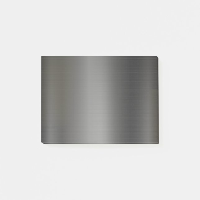 Realistic silver metallic texture post-it notes (Front)