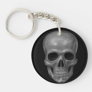 Realistic Skull Key Ring