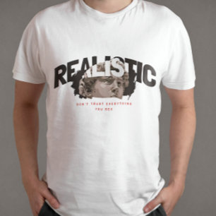 Realistic slogan with antique statue head T-Shirt