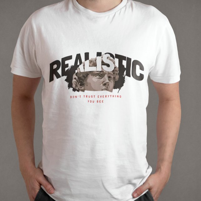 Realistic slogan with antique statue head T-Shirt (Creator Uploaded)