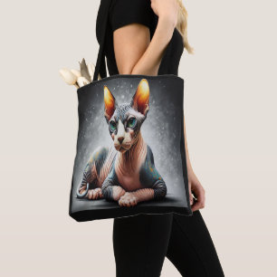 Realistic Sphynx Cat, Sphynx Hairless Cat Lover Tote Bag