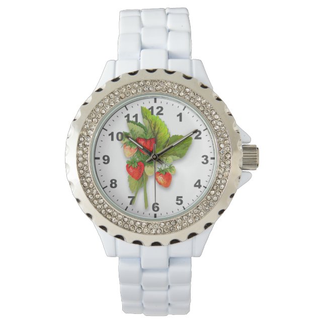 Realistic Strawberry Drawing Watch (Front)