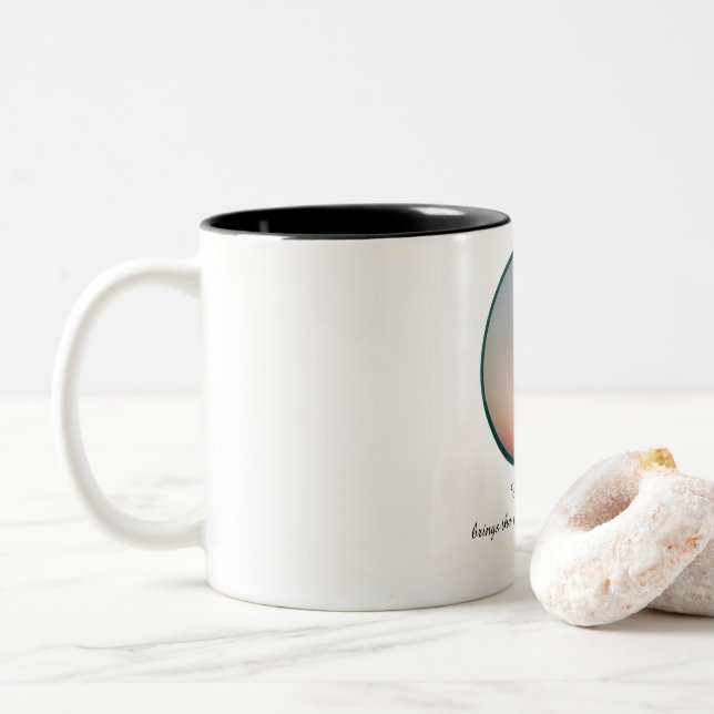 Realistic Sunset Photo Ceramic Mug (With Donut)