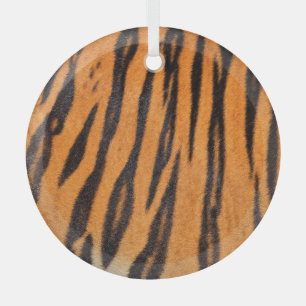 Realistic tiger skin texture. glass tree decoration