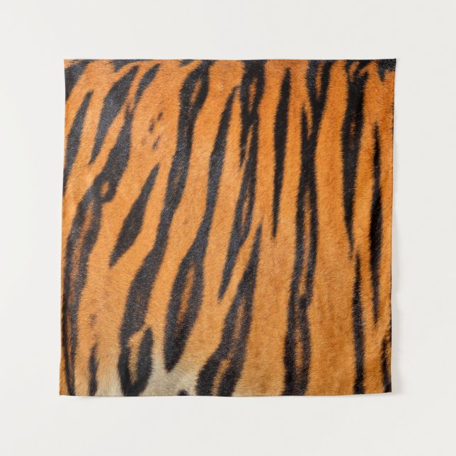 Realistic tiger skin texture. tapestry (Front)