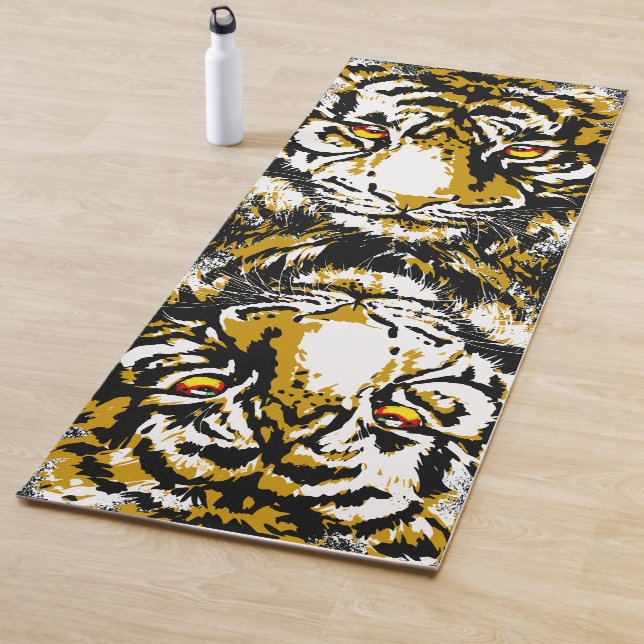Realistic Tiger Yoga Mat - Tiger Wildlife Big Cats (In Situ)