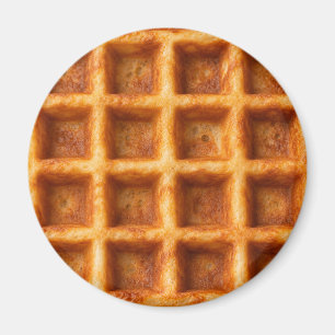Realistic Toasted Waffle Food Design Magnet