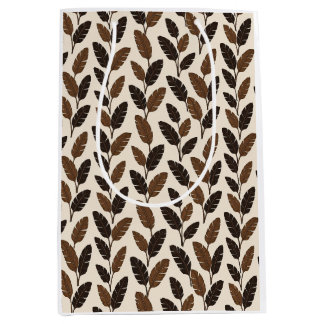 Realistic Tropical Banana Leaves Pattern Medium Gift Bag
