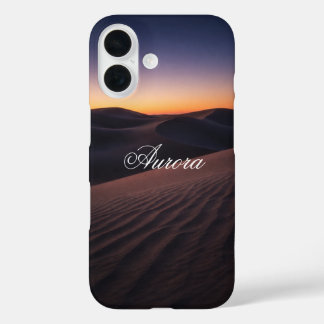 Realistic Twilight Desert Dunes Landscape iPhone 16 Case