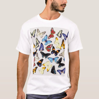 Realistic vintage butterflies collection. T-Shirt