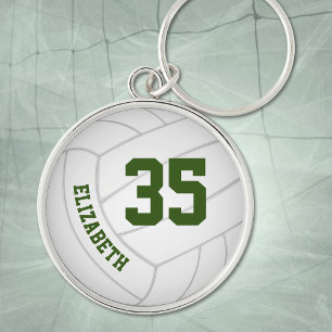 realistic volleyball custom jersey number key ring