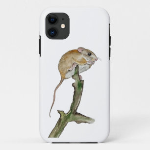 Realistic watercolor mouse in a tree Case-Mate iPhone case