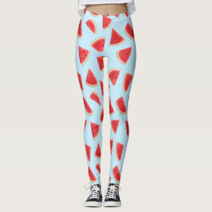 Realistic Watermelon Slice Summer Pattern Leggings