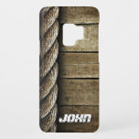 Realistic Wood and Rope Texture | Customised Name Case-Mate Samsung Galaxy S9 Case<br><div class="desc">Add your name to this rustic wood design for a unique one-of-a-kind case.</div>