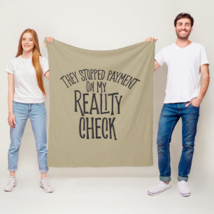 Reality Check Fleece Blanket