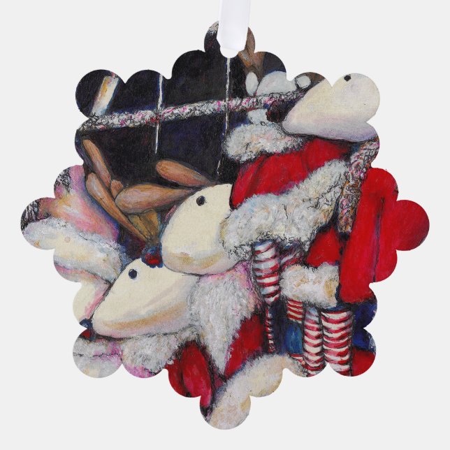 Reality on Vacation Tree Decoration Card (Front)