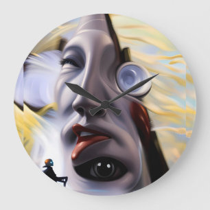 Reality's Side Effects - Ken Gauge Art Large Clock
