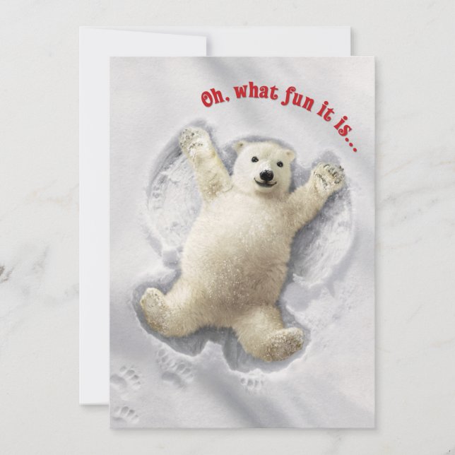 Really Big Snow Angel Invitation (Front)