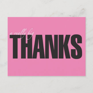 Really Big Thanks Postcard