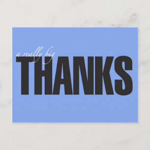 Really Big Thanks Postcard