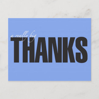 Really Big Thanks Postcard