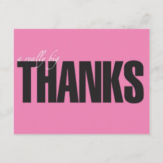 Really Big Thanks Thank You Card