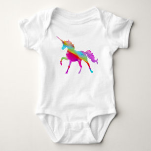 Really Colourful Unicorn Magical Creature Baby Bodysuit