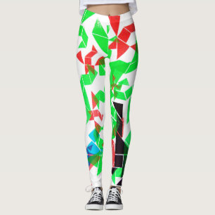 Really cool screen printed tangramleggings! leggin leggings