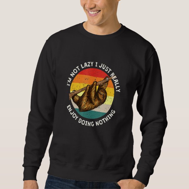 Really Enjoy Doing Nothing Sloth Sloth Humour Sweatshirt (Front)