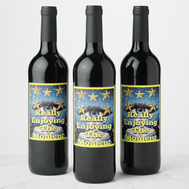  REALLY ENJOYING the MOMENT Wine Label (Bottles)