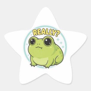 Really Frog Sticker Cute Side Eye Frog Meme Kawaii