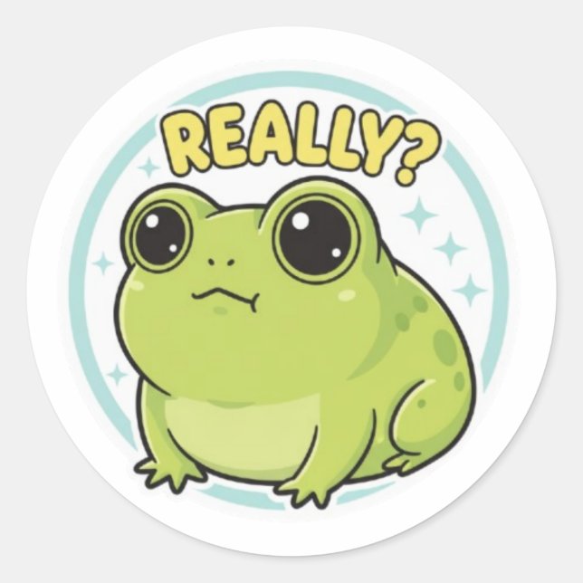 Really Frog Sticker Cute Side Eye Frog Meme Kawaii (Front)