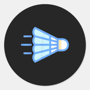 Really Like Badminton Shuttle Birdie 4 Classic Round Sticker