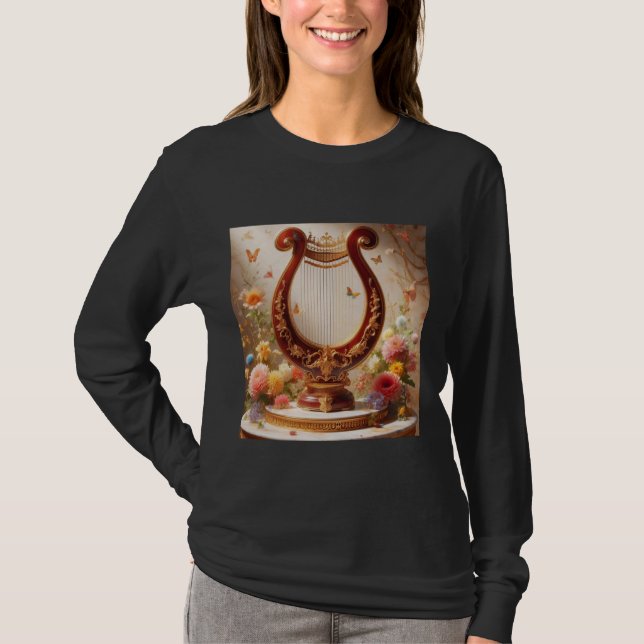 Really Like Lyre Stringed Instrument T-Shirt (Front)