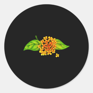 Really Like Osmanthus Flower Tea Eastern Asia  Classic Round Sticker