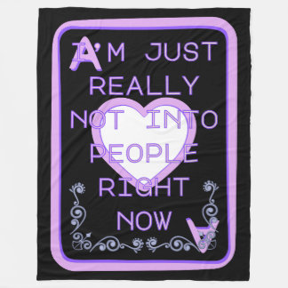 Really Not Into People Right Now Ace of Hearts Fleece Blanket