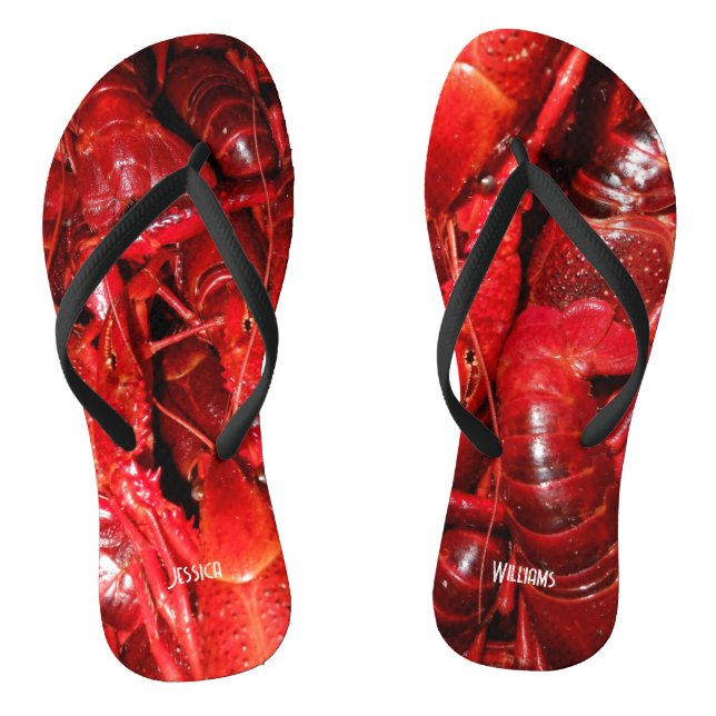 Really Red Crawfish Flip Flops (Footbed)
