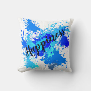 Realm of Blue Splash in Minimalism style Cushion
