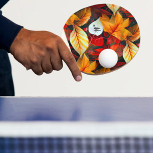 Realm of Foliage with Maple Leaves in Warm Colours Ping Pong Paddle