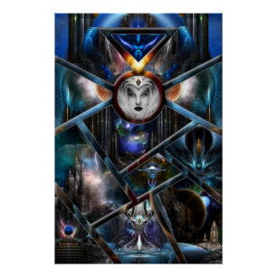 Realm Of Fractal Fantasies Matrix Perfect Poster