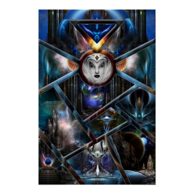 Realm Of Fractal Fantasies Matrix Perfect Poster (Front)